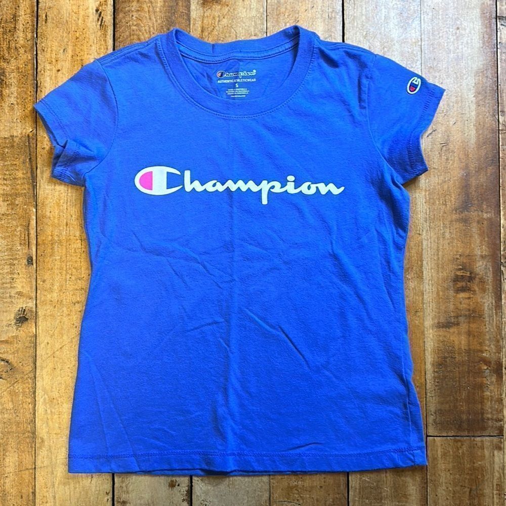 Champion Girls size Small Purple Short Sleeve Athletic shirt